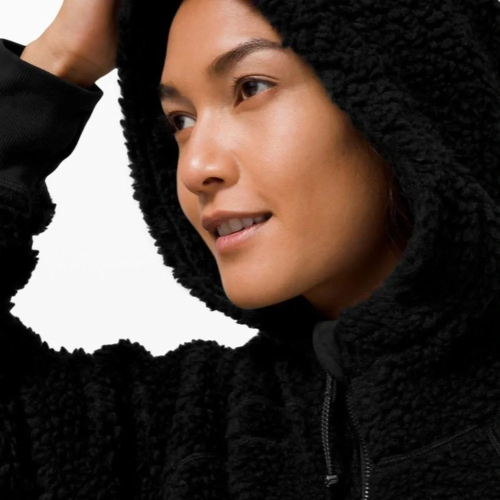 Lululemon SHERPA Oversized Half-Zip Hoodie Black Size XL/XXL - Picture 4 of 5